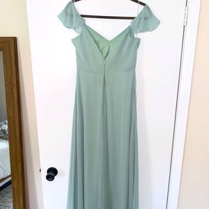 Birdy Grey sage chiffon Kae bridesmaids dress